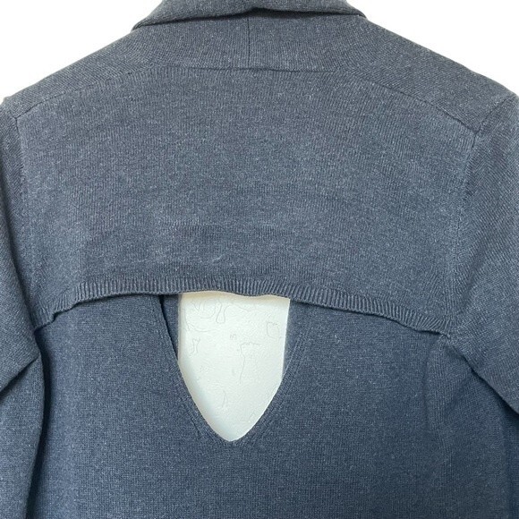Cabi Open Cardigan Sweater with Key-hole back design in dark Navy Blue. Size S. - Picture 4 of 9